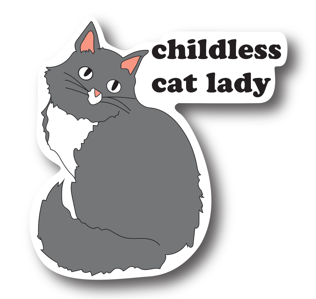 Childless Cat Lady Sticker