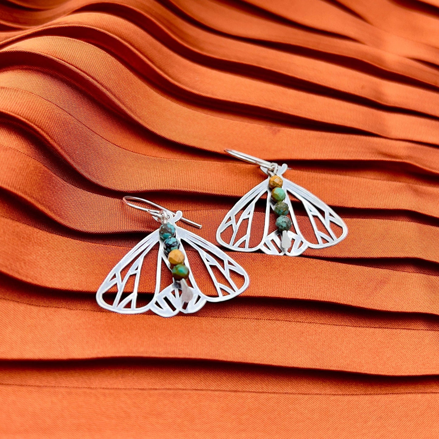 Handmade Peppered Moth Earrings