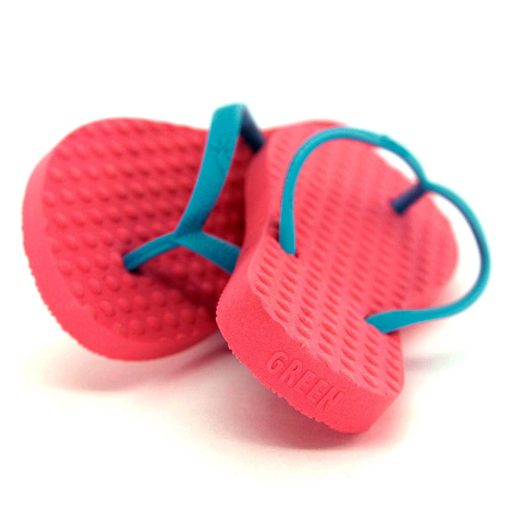 Sustainable Flip Flops | Watermelon & Turquoise Straps