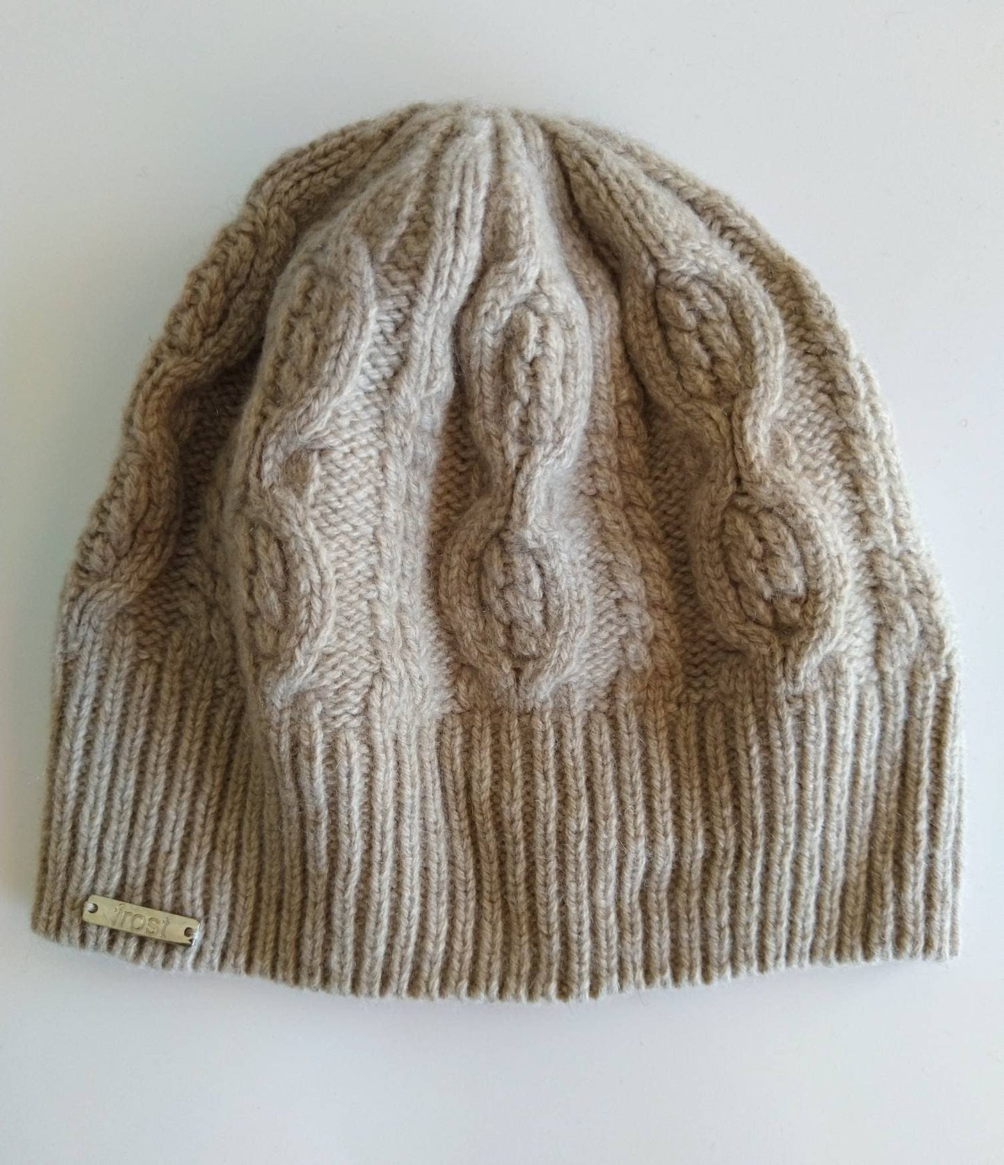 50% Cashmere 50% Merino Cable Knit Skully Beanie