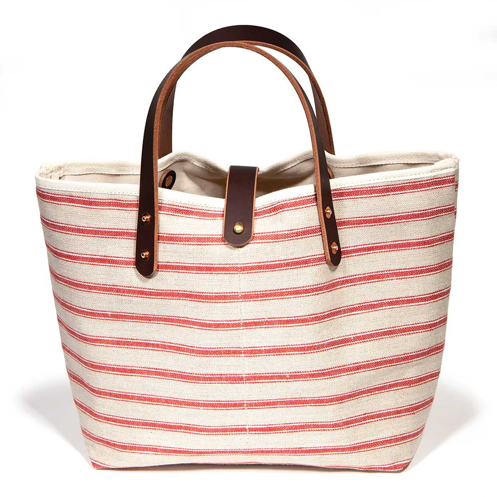 Linen Sailor Stripe Mini Tote
