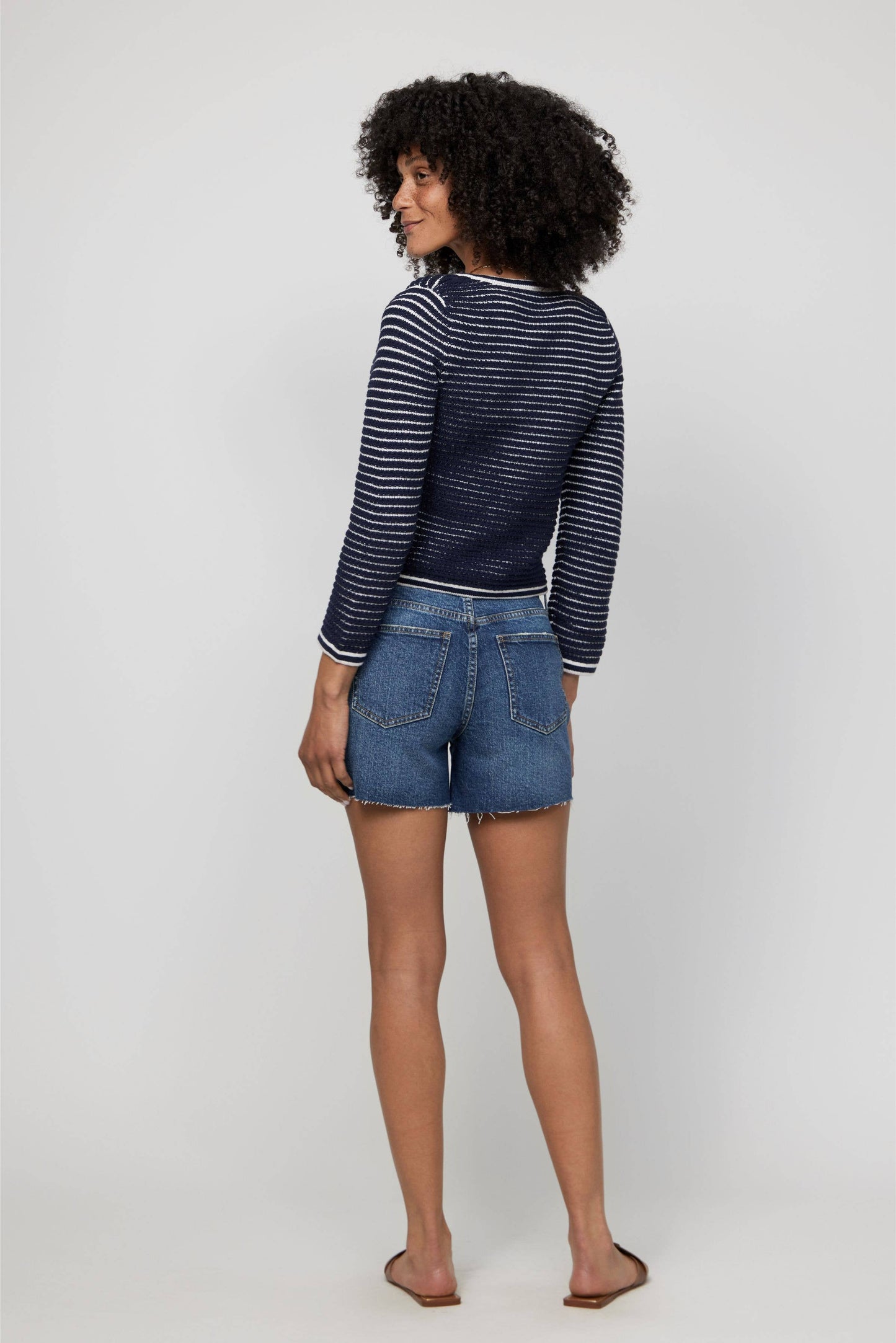 Bedford High Rise Denim Short, Indigo Medium Bright
