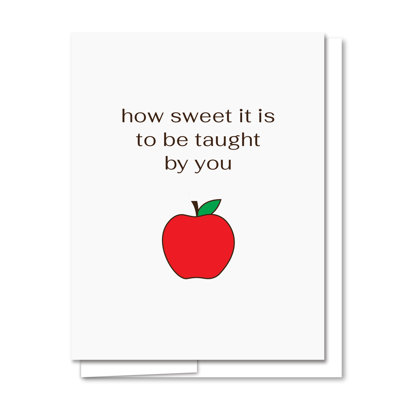 Taught by you - Letterpress Teacher Card