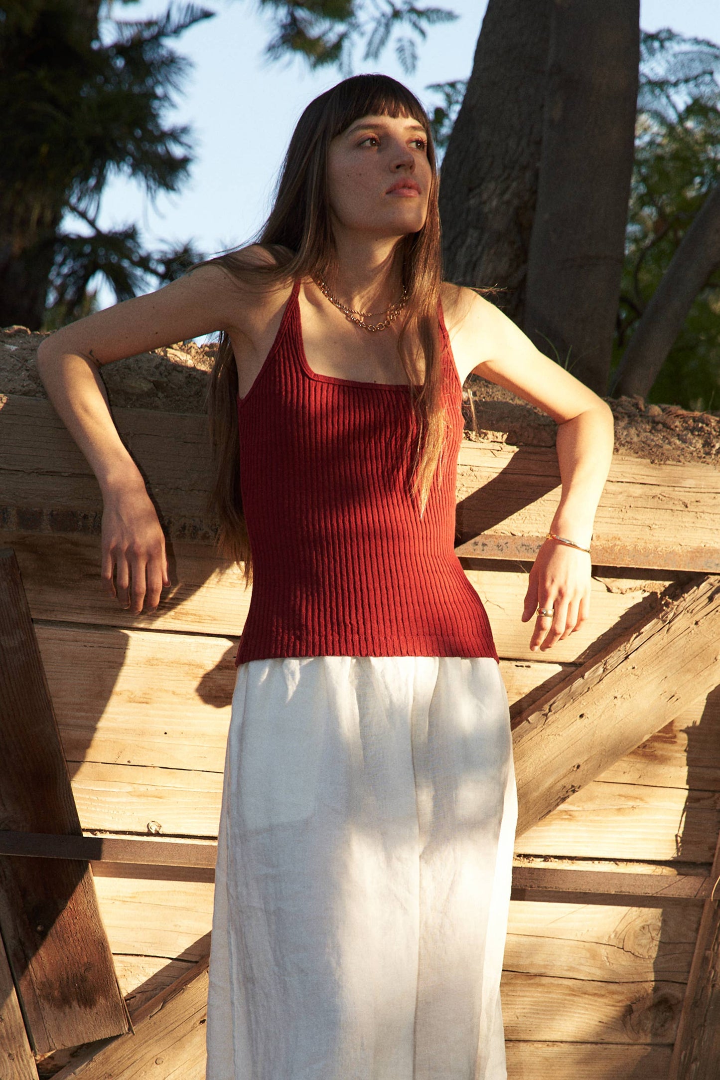 Pointelle Organic Square Cami