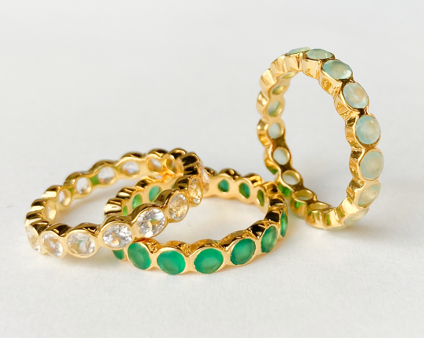 Precious Eternity Band Ring in Gold Vermeil