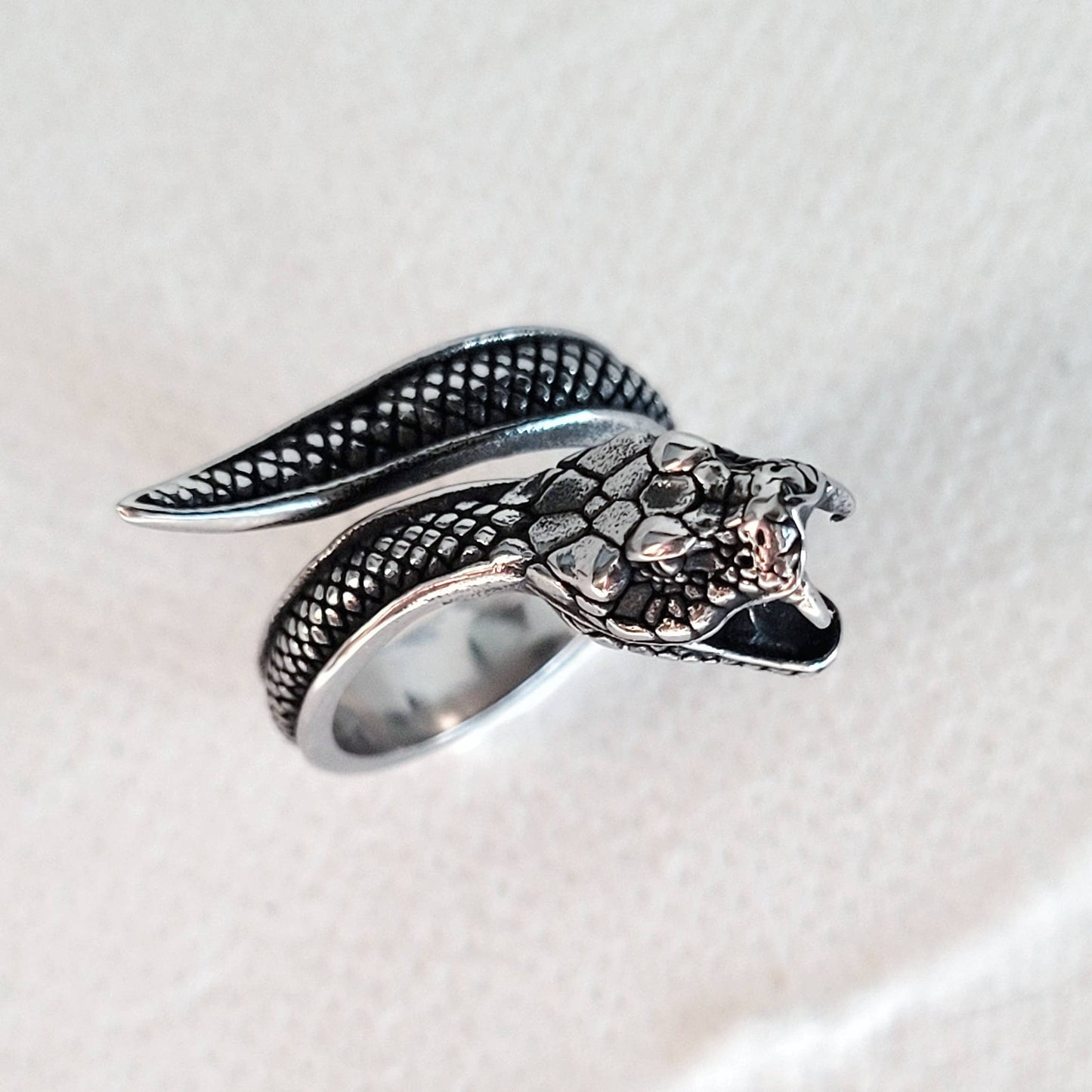 Cobra Snake ring serpent adjustable 18kt gold plated ring BX28