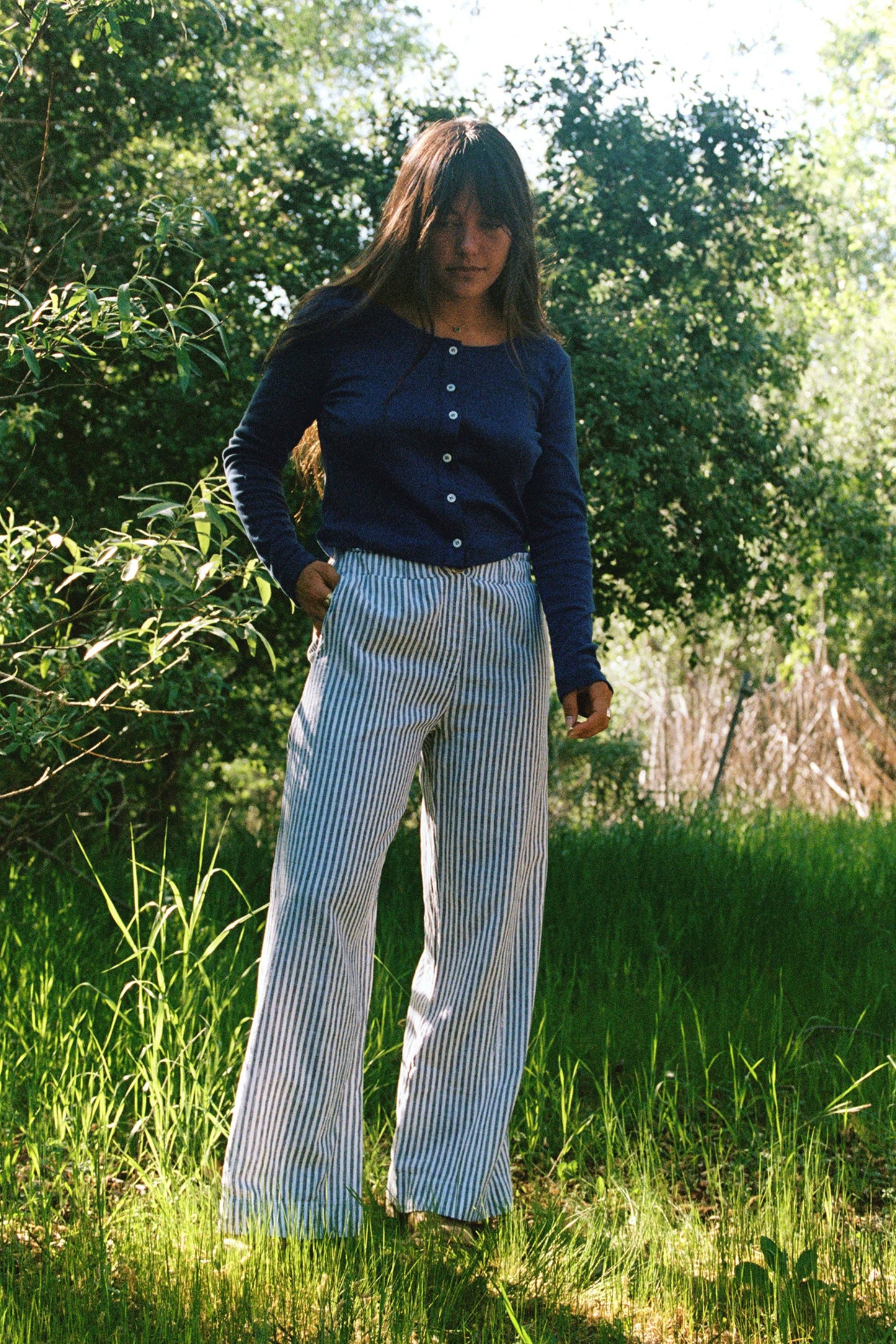 Washed Stripe Trouser