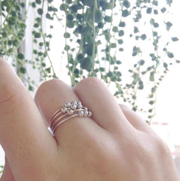Sterling Silver Stacking Anxiety Ring