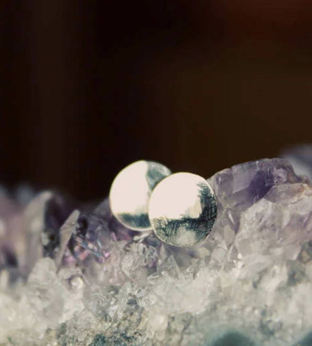 Small Silver Studs | Hammered Studs #HS