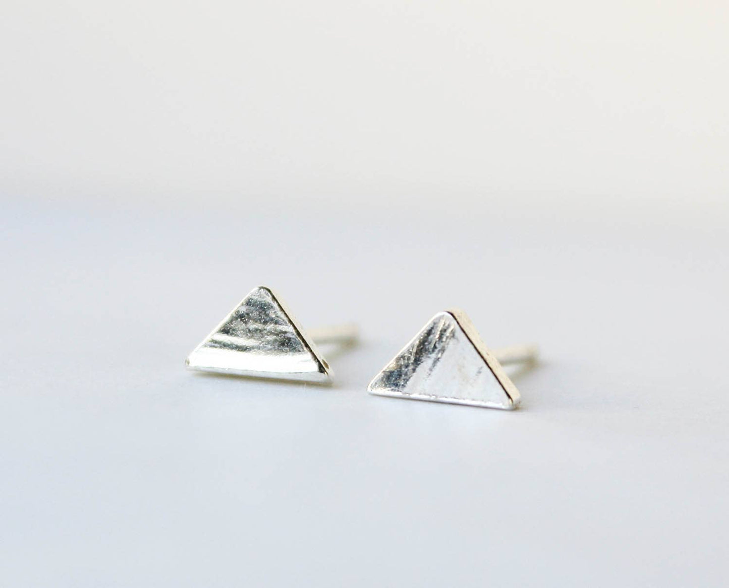 Triangle Studs | Sterling Silver #TSS