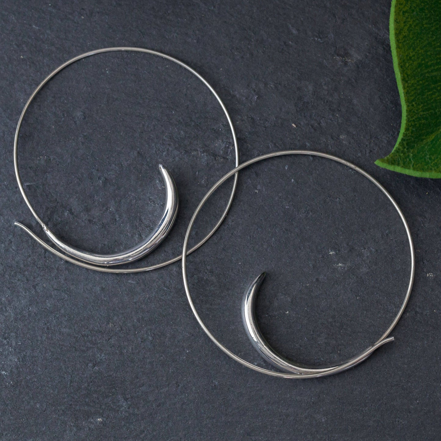 Sterling Silver Needle Spiral Earring