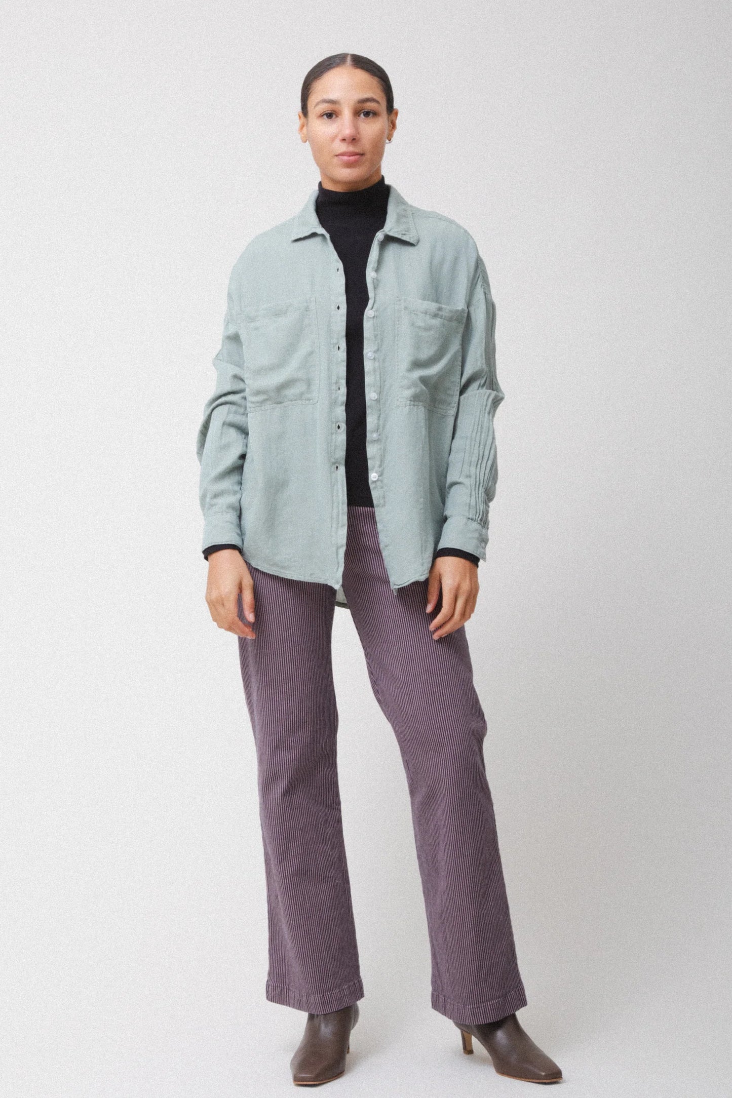 Prairie Underground Whispering Silk Shirt | Eucalyptus