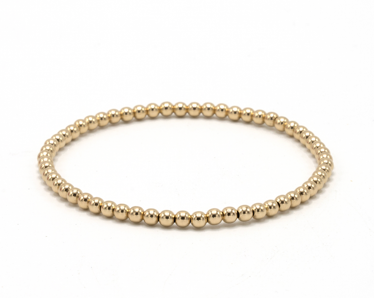 #H - 3mm Gold Filled Karma waterproof bracelet 6.5"-7"-7.25"
