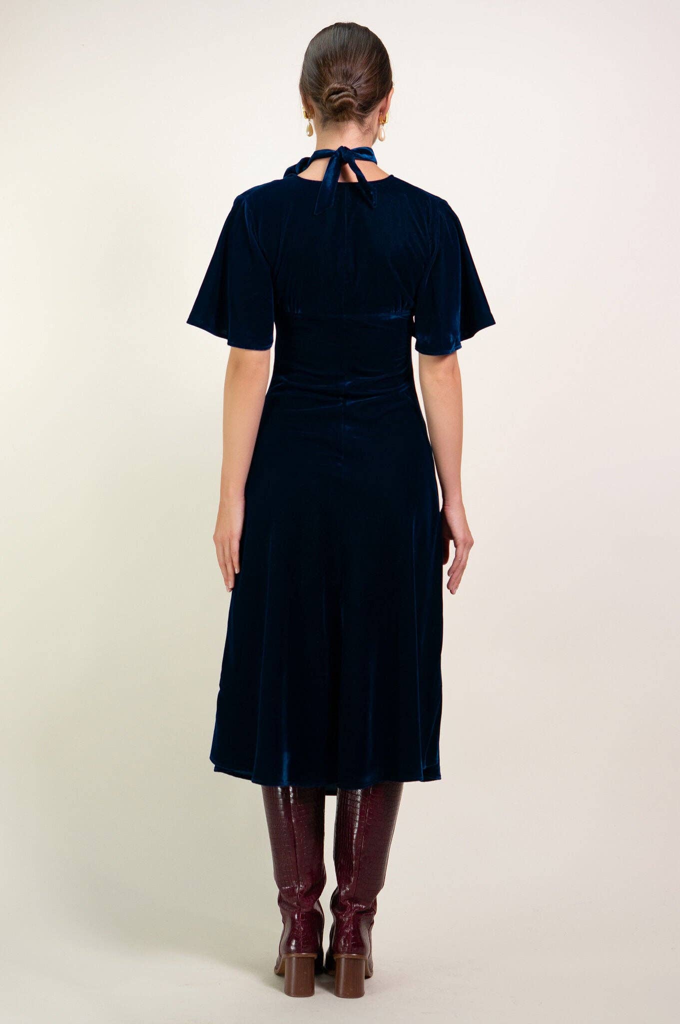 Blue Velvet Anais Dress