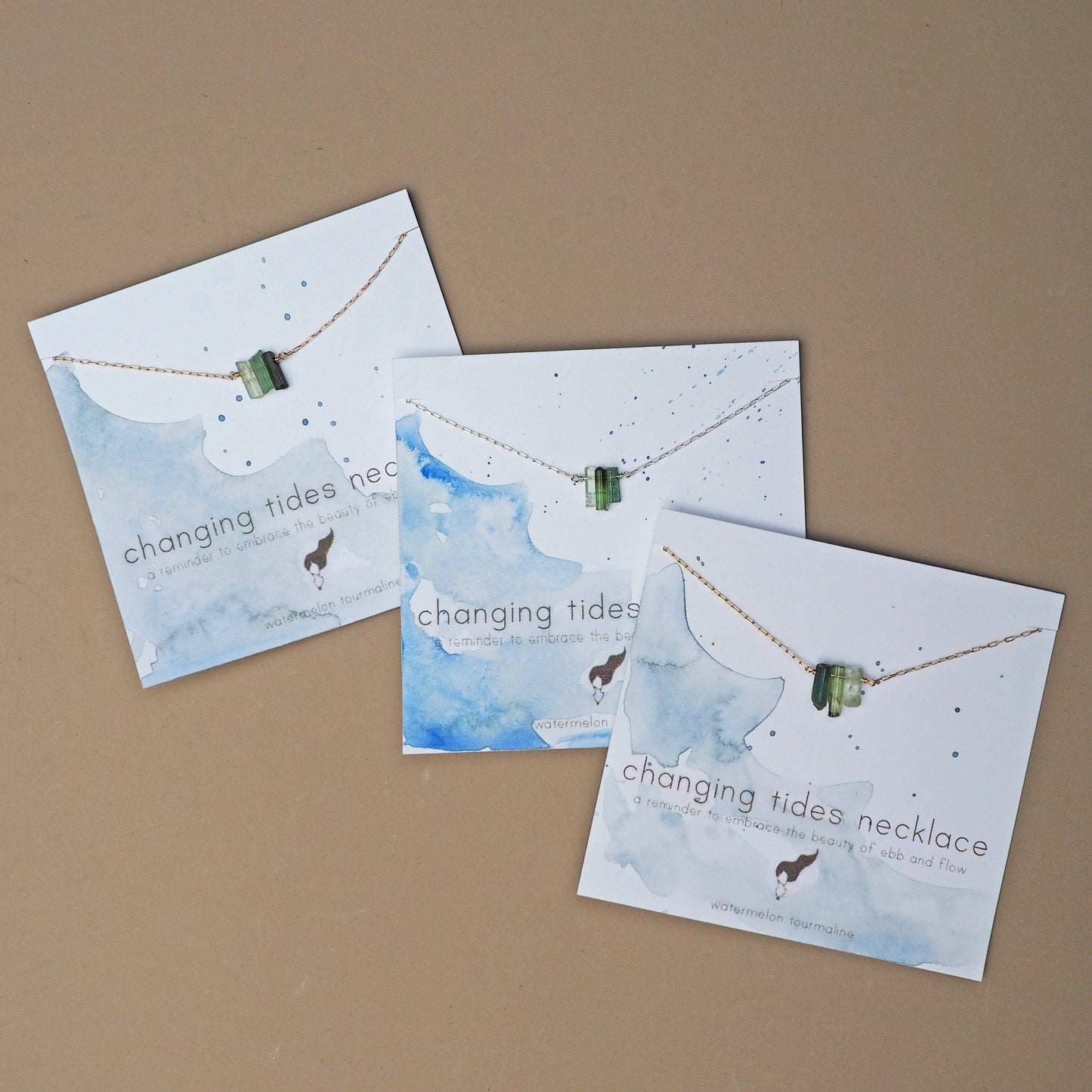 "Changing Tides" Blue-Green Tourmaline Necklace