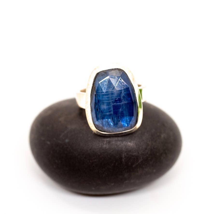 Organic Shape Sterling Silver Kyanite Ring