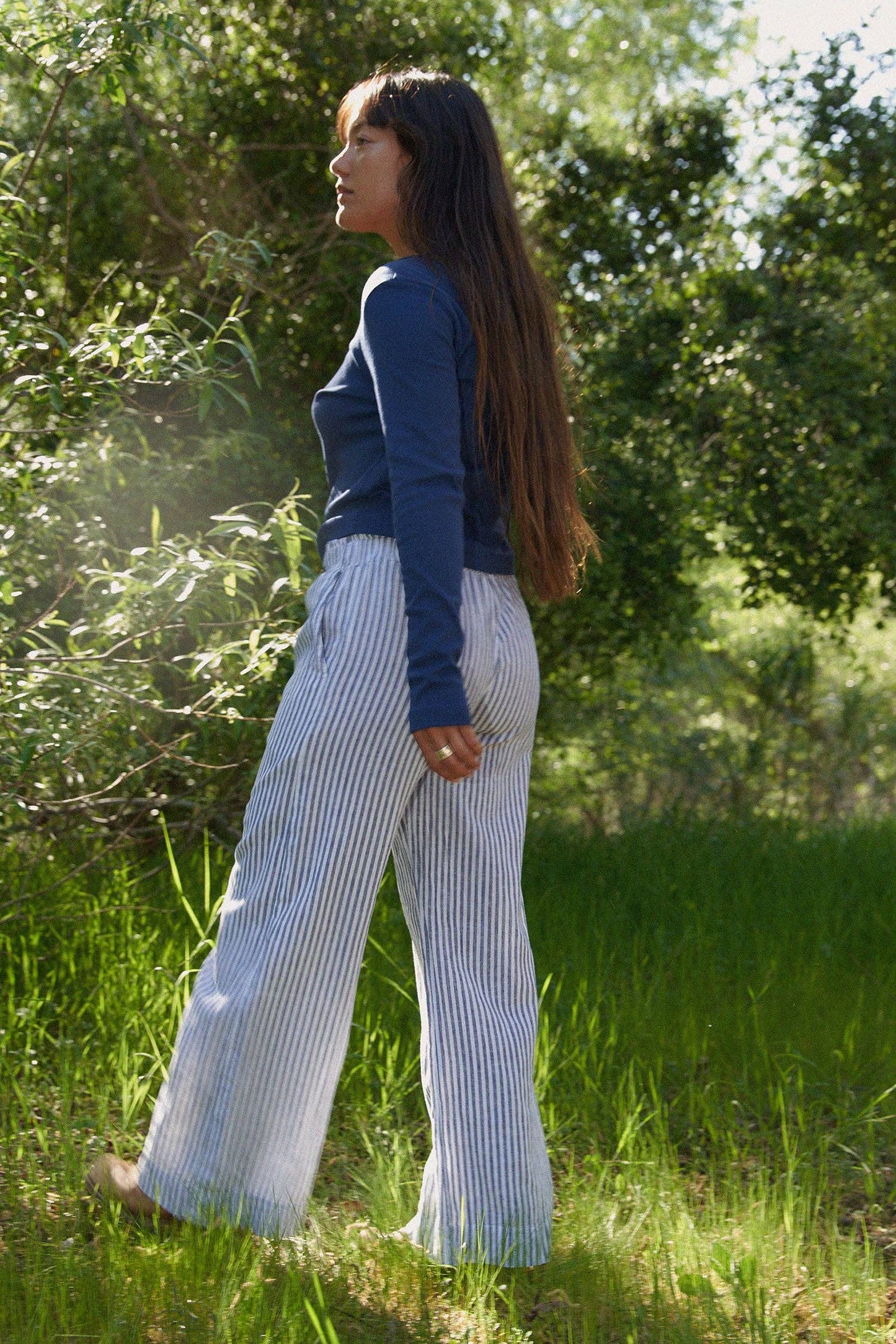 Washed Stripe Trouser