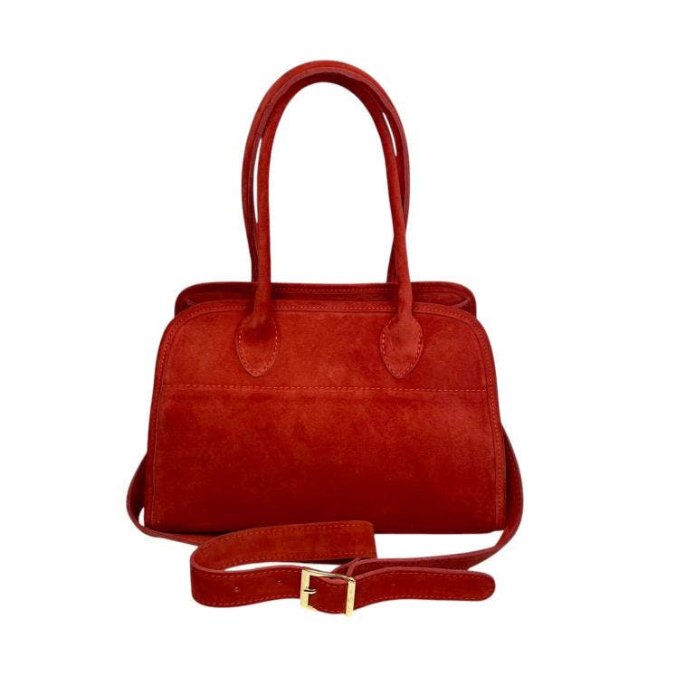 Italian Leather Shoulder Bag with Long Handles