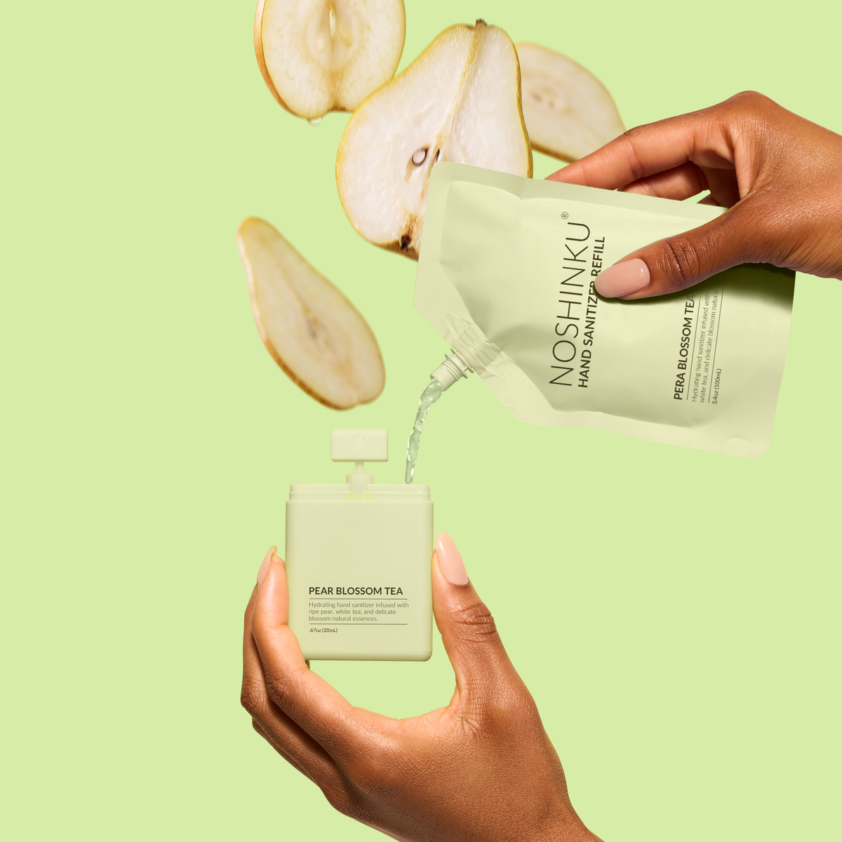 Pear Blossom Tea Hydrating Hand Sanitizer Spray Refill Pouch