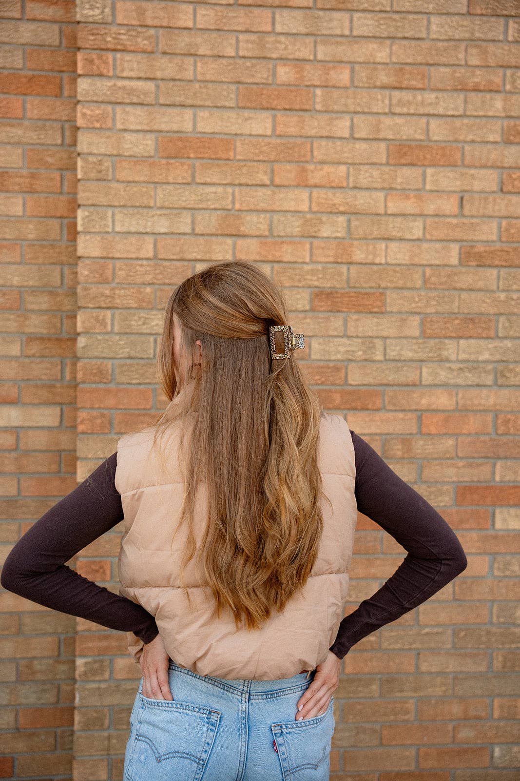Carly Hair Claw - Giraffe // Fall, Clip, Brown