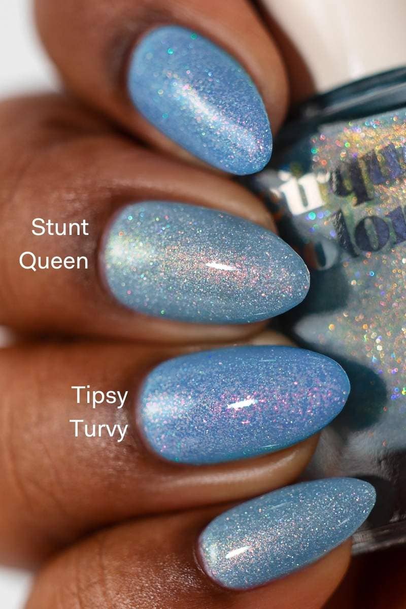 Stunt Queen | Turquoise Shimmer holographic Nail Polish