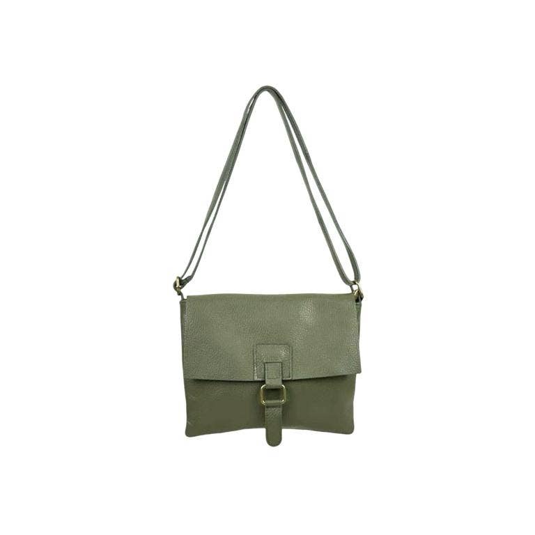 Women's Italian Leather Shoulder Bag with Inner Pocket