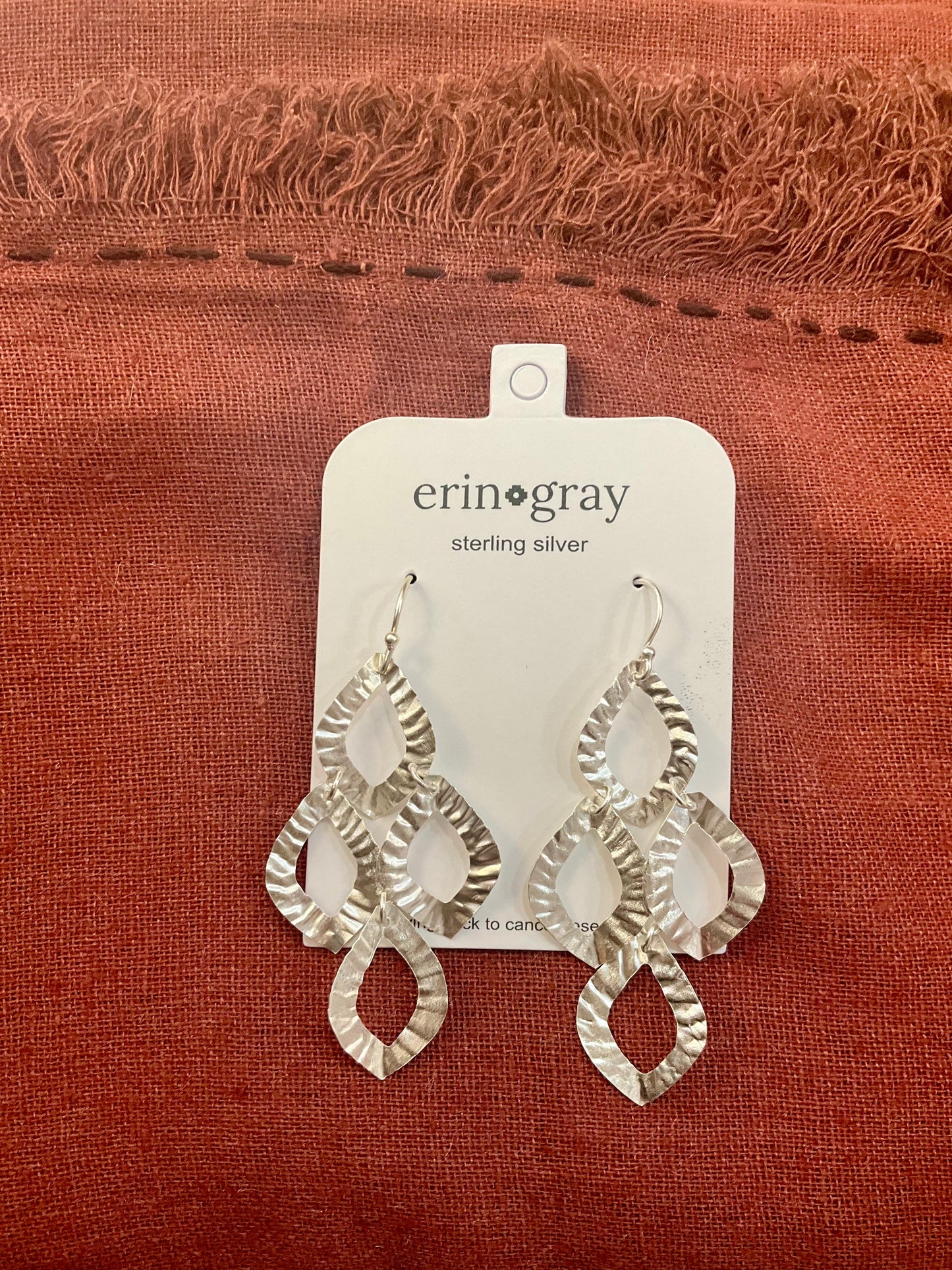 Cabo Iris Earring in Silver Foil