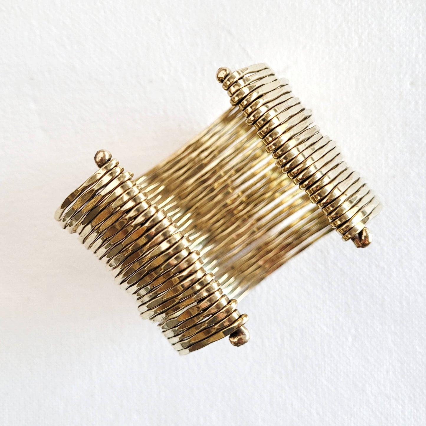 Brass multi layered wire cuff bracelet bohemian style #BX25