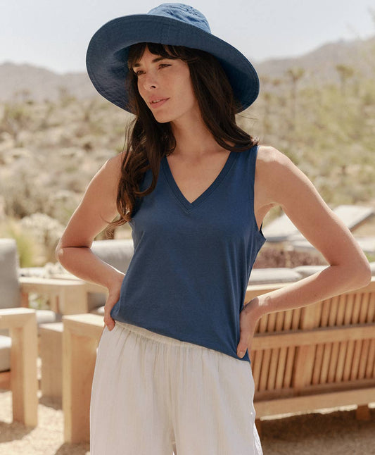 Softspun V-Neck Tank | French Navy (set aside)