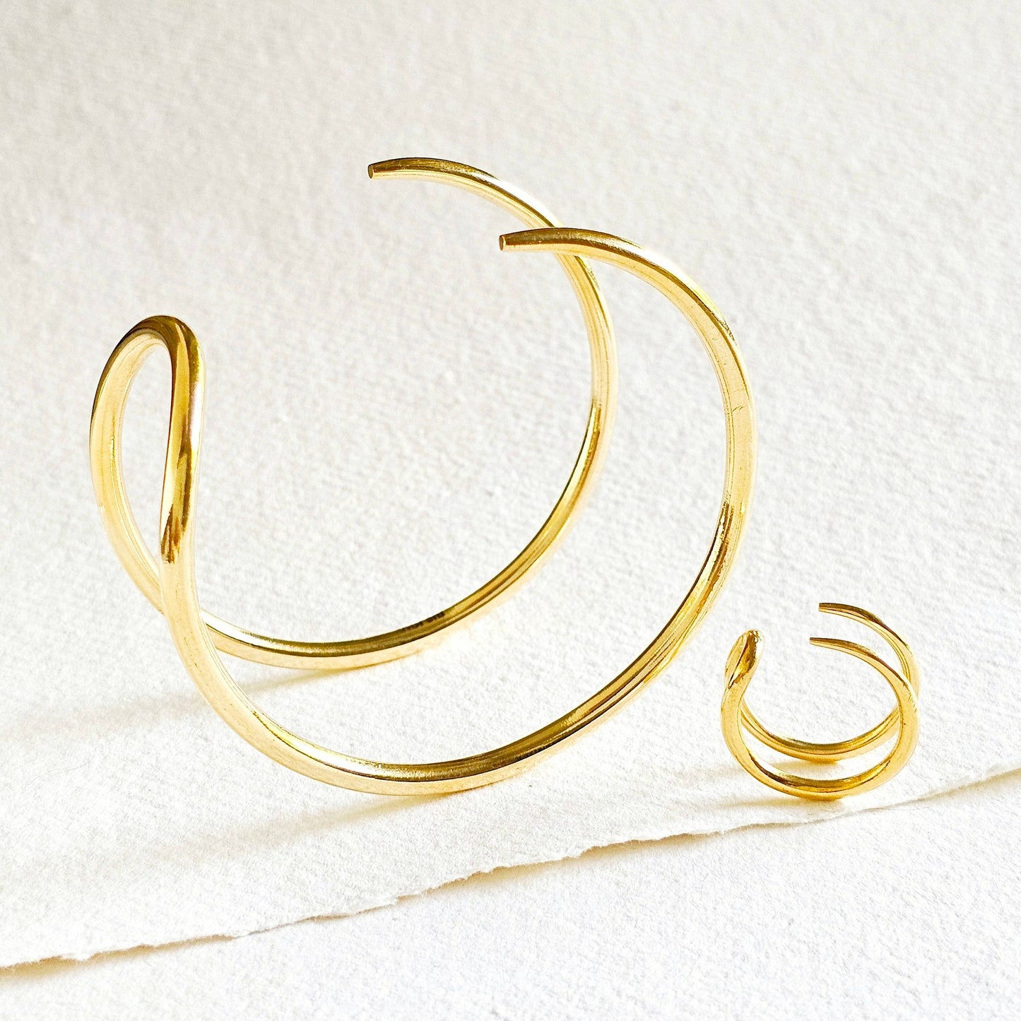 Brass ring double spike wrap talan collection