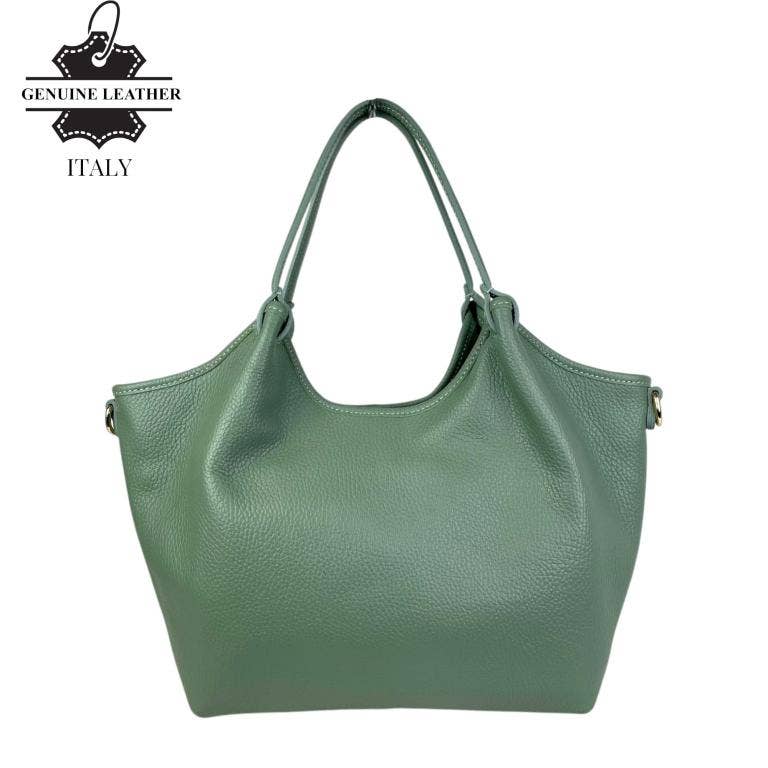 Trapezoidal Bag Italian Leather Large Capacity