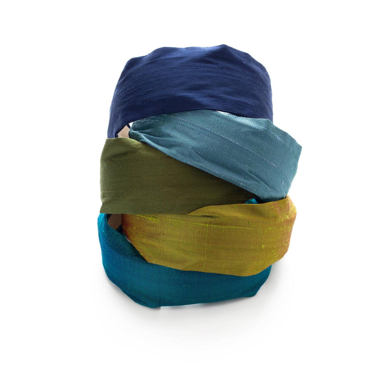 Cool Palette 2" Classic Headbands Dupioni Silk HANDMADE
