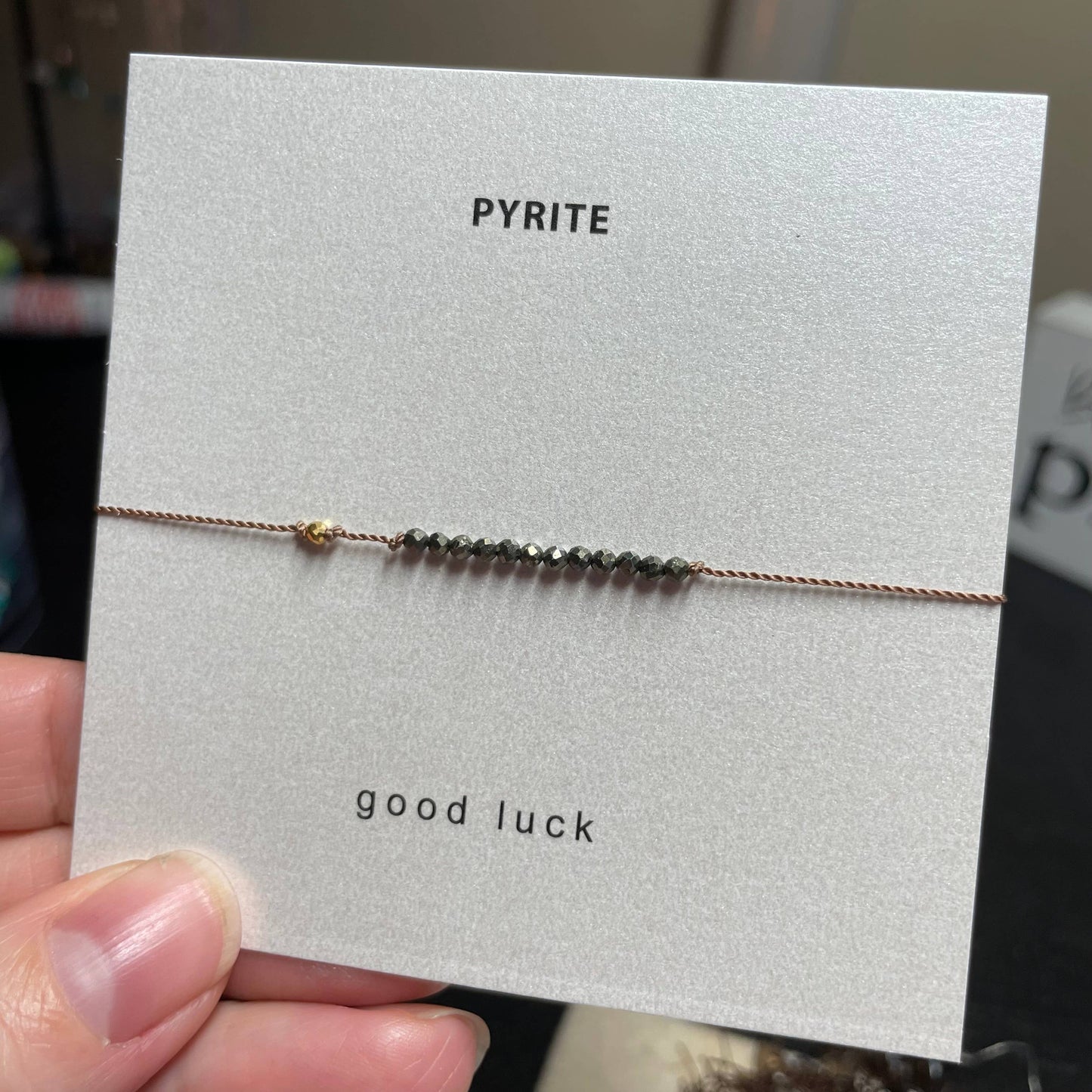 Pyrite and Gold Bracelet- Good Luck