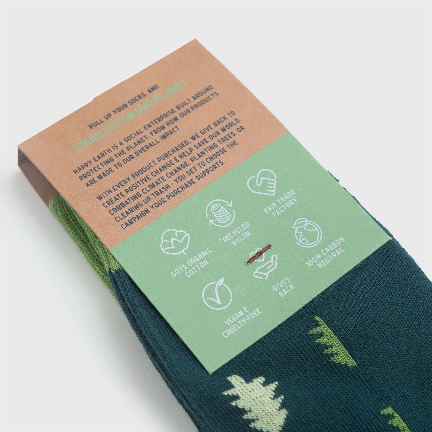 Tree Men's + Women's Organic Socks | Green