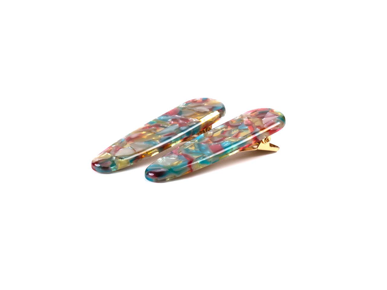 Waterdrop Hair Clip Set 2 Pack Acetate Resin Alligator Clips