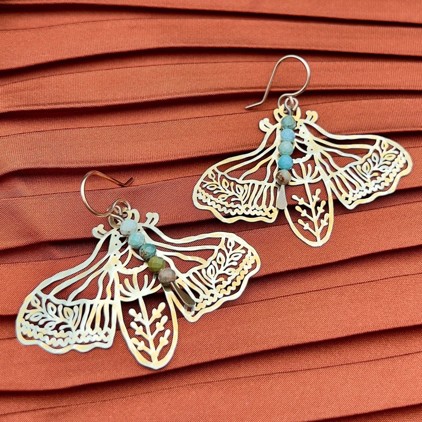 Handmade Peppered Moth Earrings