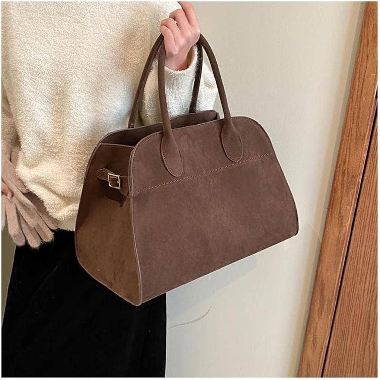 Italian Leather Shoulder Bag with Long Handles