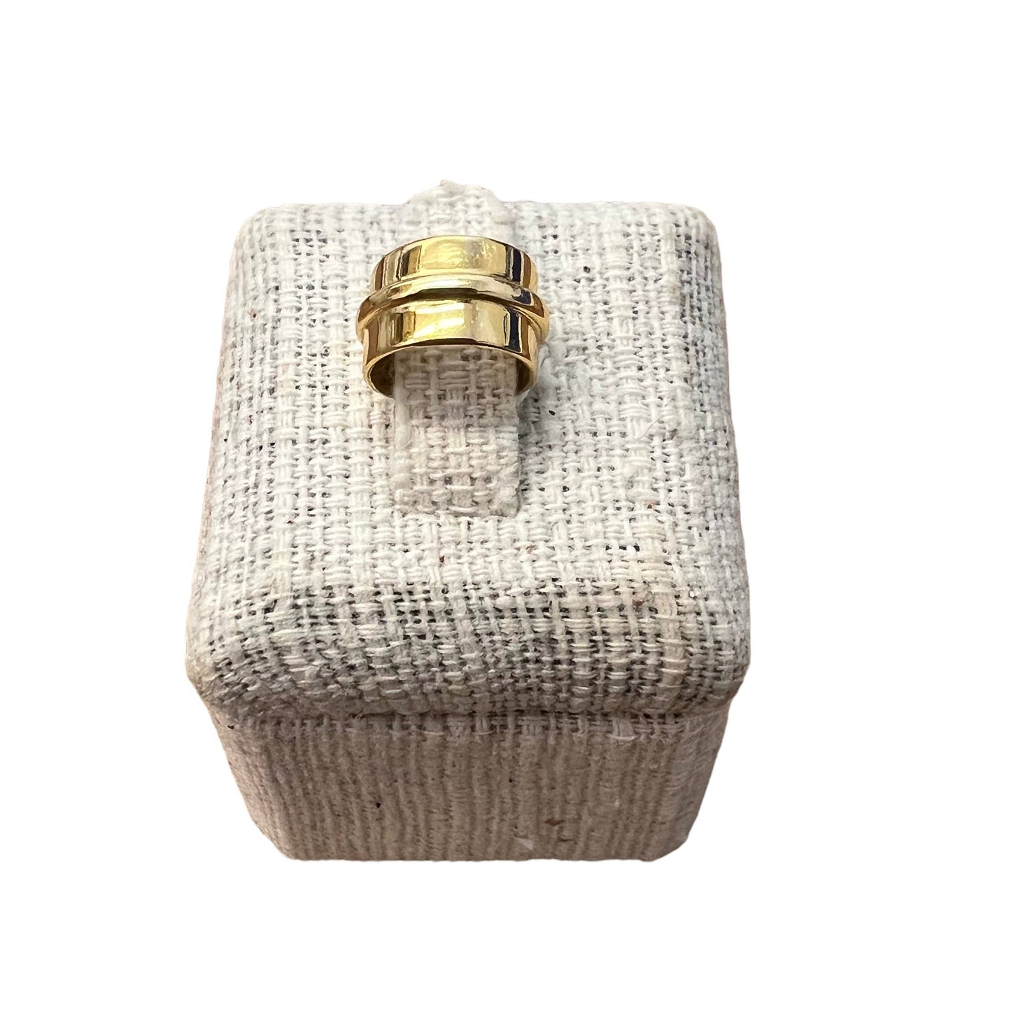 Thick Lined Ear Cuff - Sterling Silver & Gold