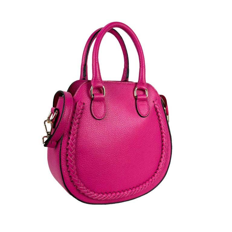 Leather Pronto Handbag with 2 Short Handles + Crossbody