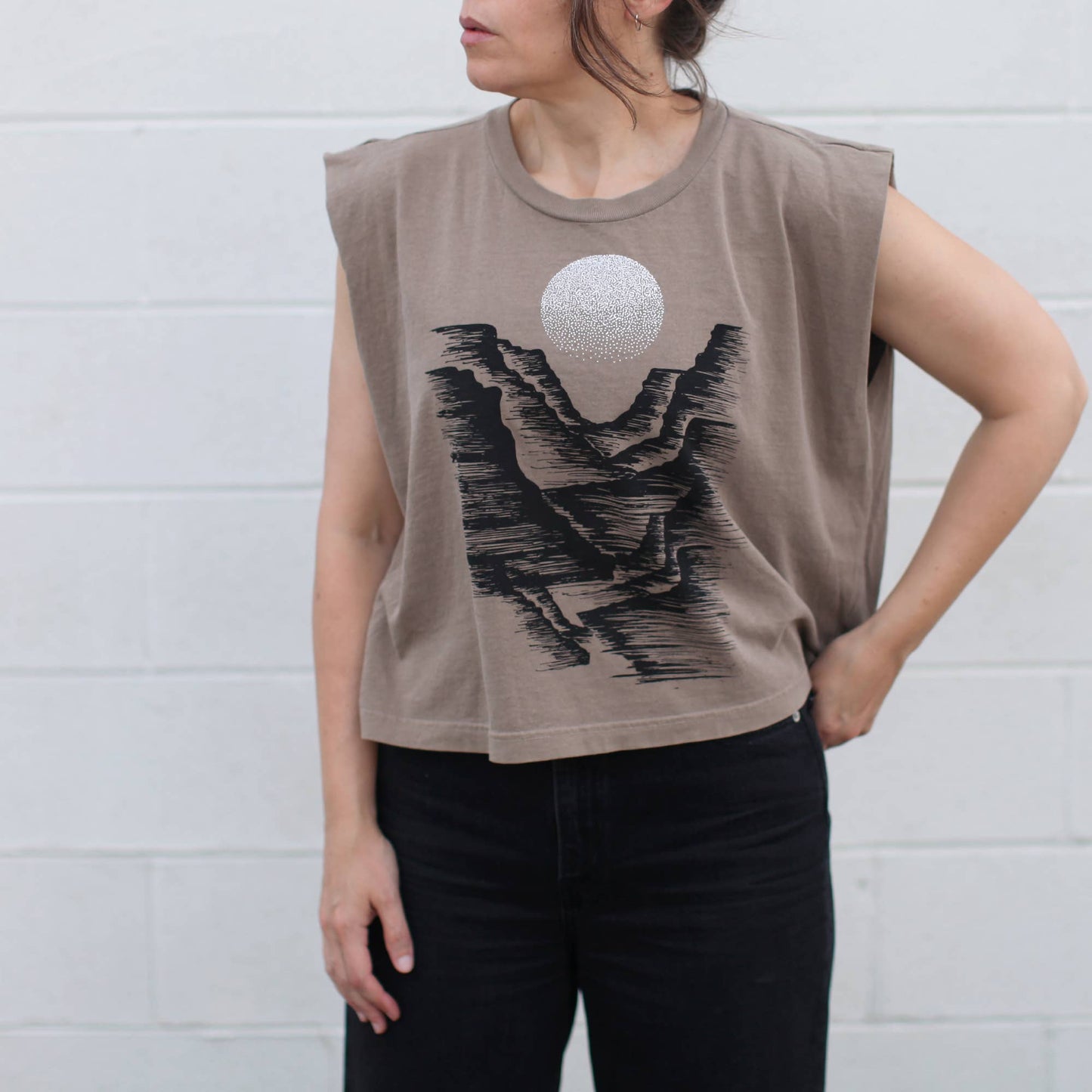 Canyonlands 100% Heavyweight Cotton Muscle Tank Desert Tan