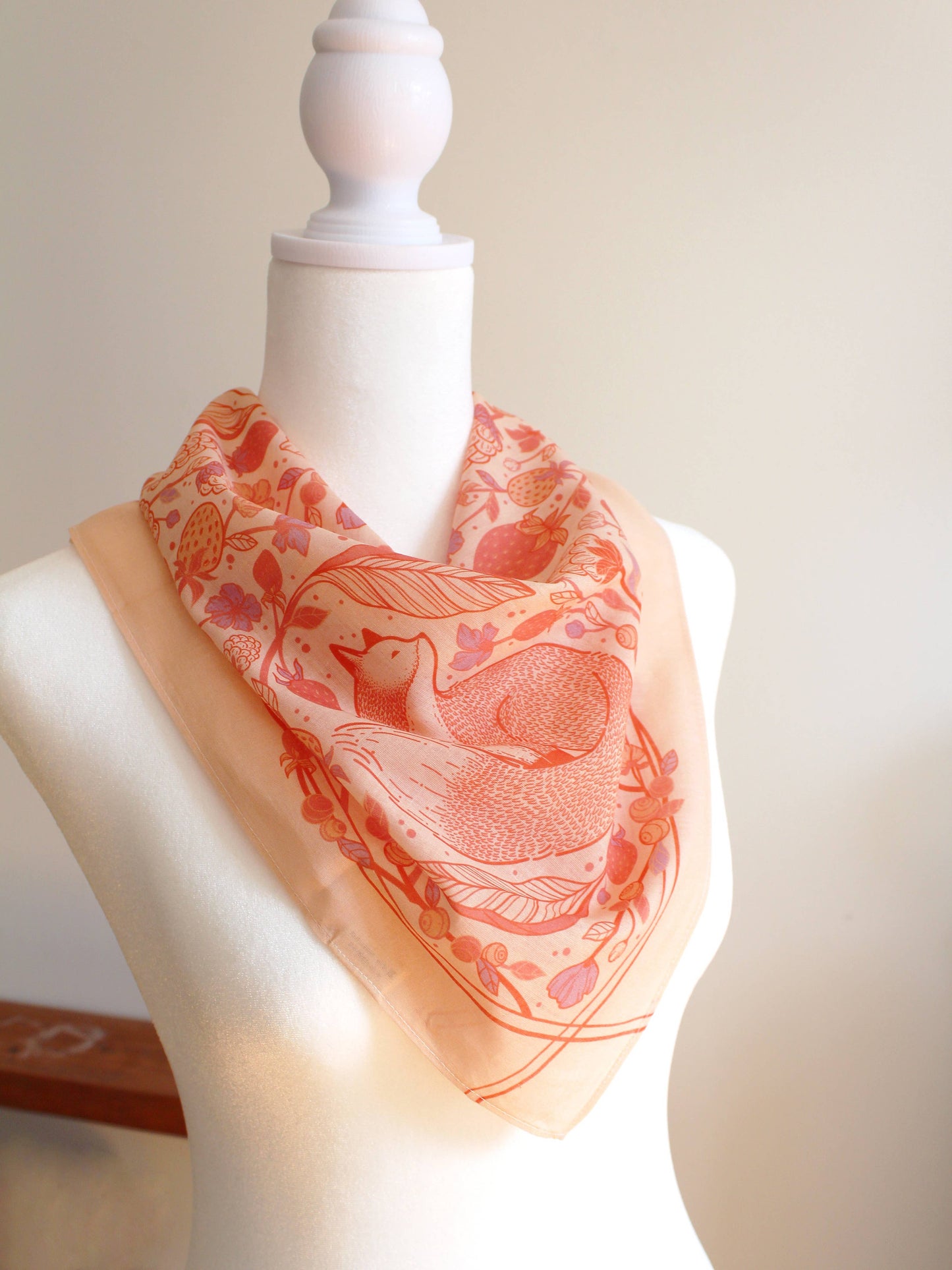 Fox&Berry Bandana Scarf (Blush)