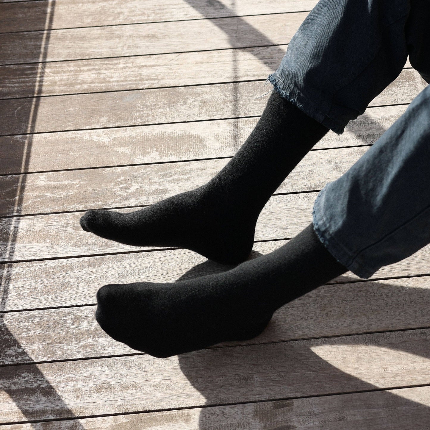 KLUE plain merino Wool socks | Black
