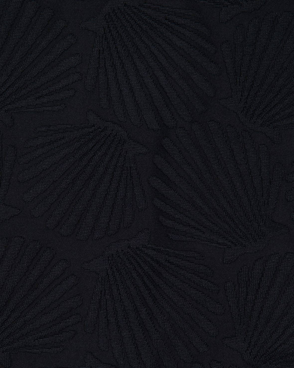Jacquard Shell Halterneck Bikini Top - Black