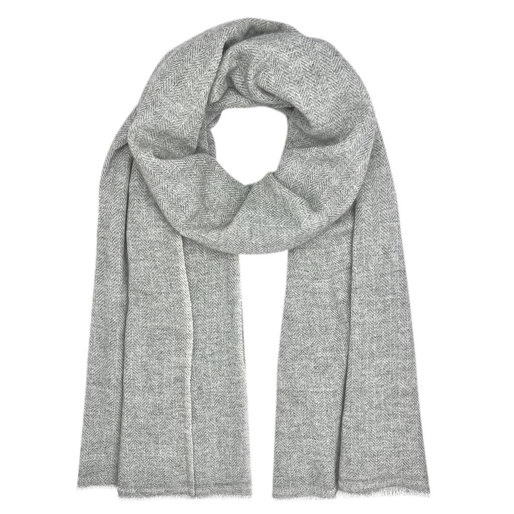 Herringbone Handloom Cashmere Scarf