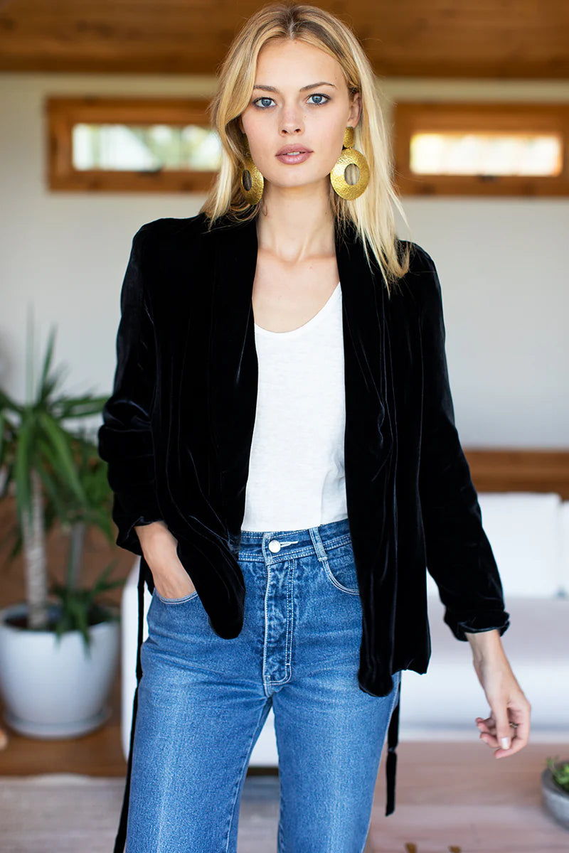 Emerson Fry Paris Jacket | Black Silk Velvet