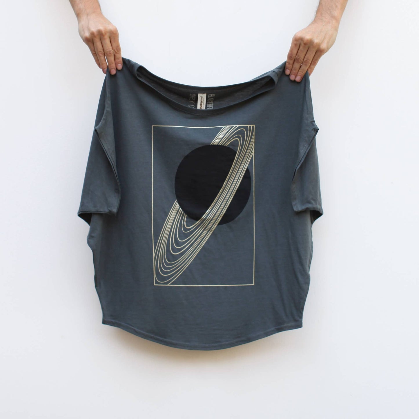 Rings of Saturn Dolman Sleeve Bamboo Tee Made in USA