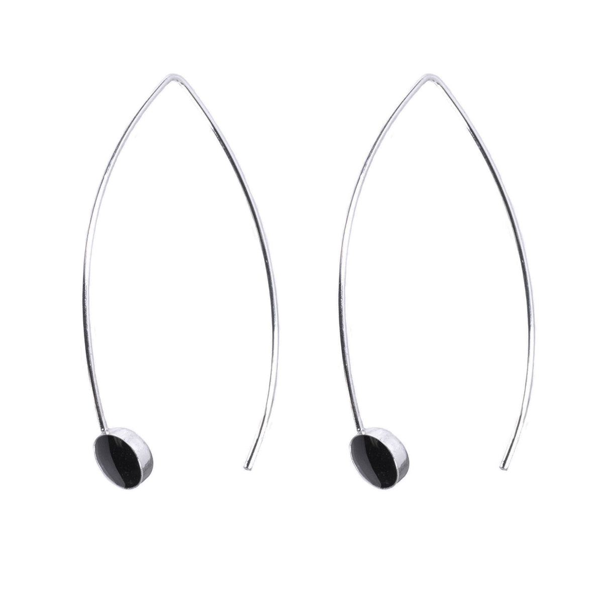 Onyx Marquise Hoops