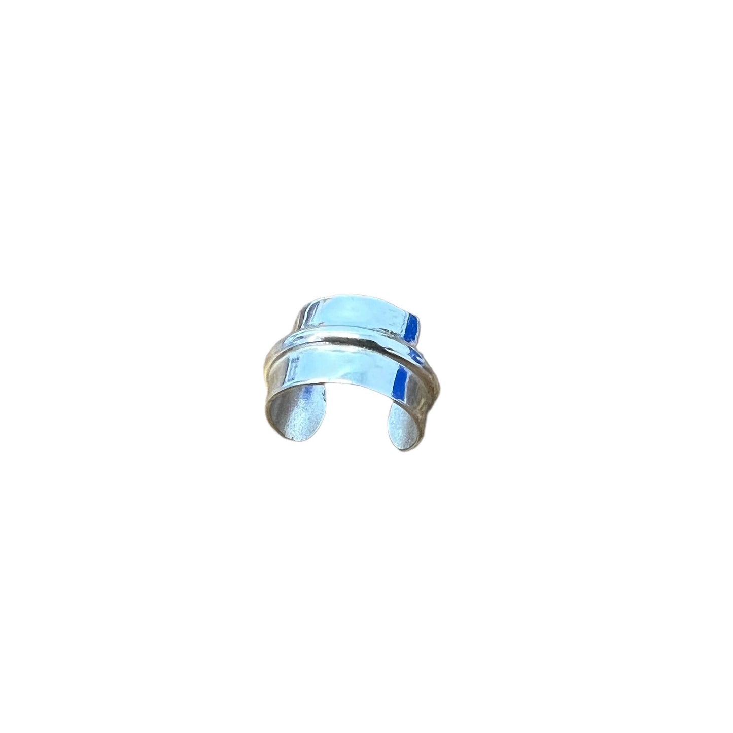 Thick Lined Ear Cuff - Sterling Silver & Gold