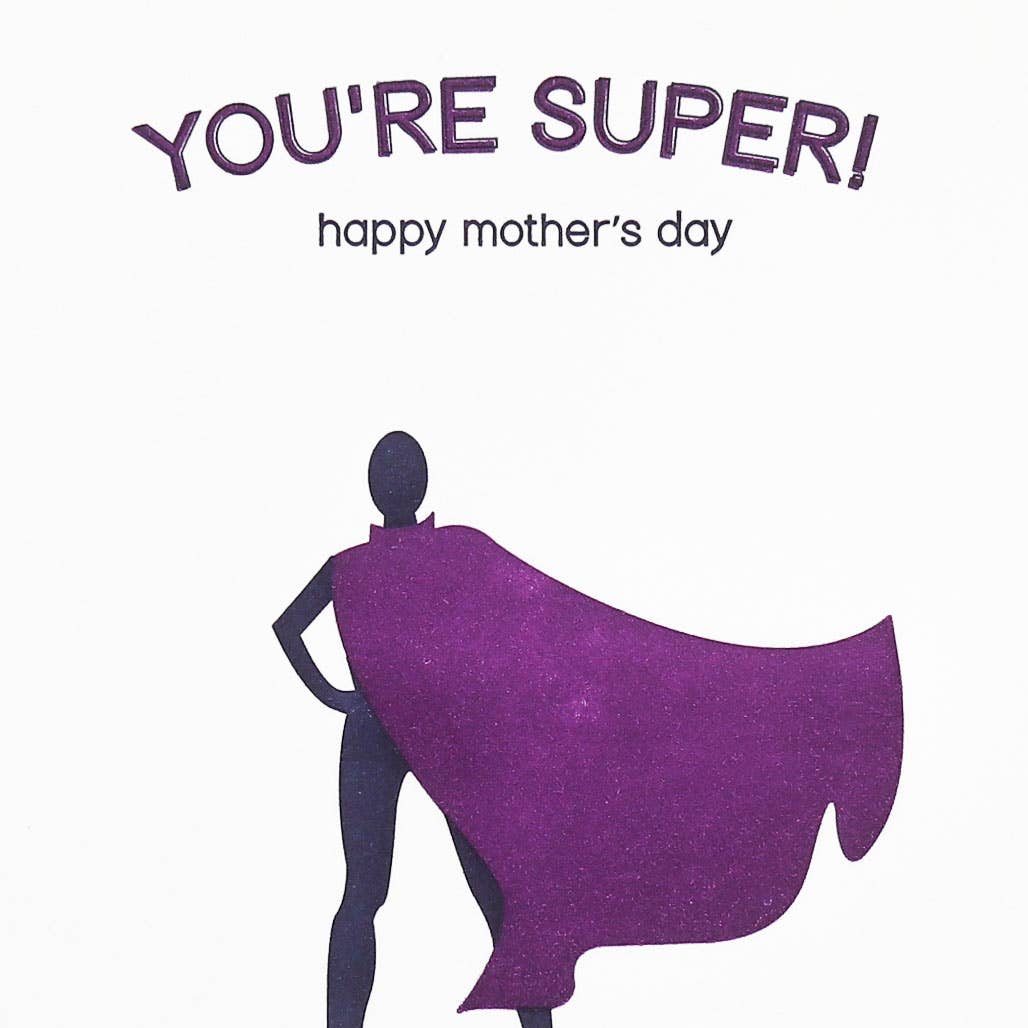 Super Mom - Letterpress Mother's Day Card