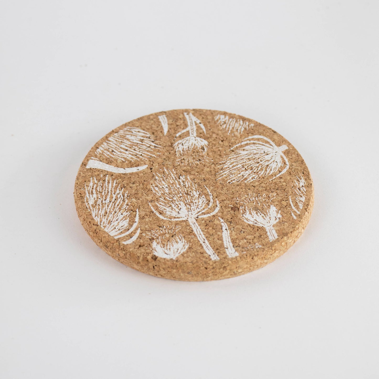 Cork Coaster | Thistle and Teasels